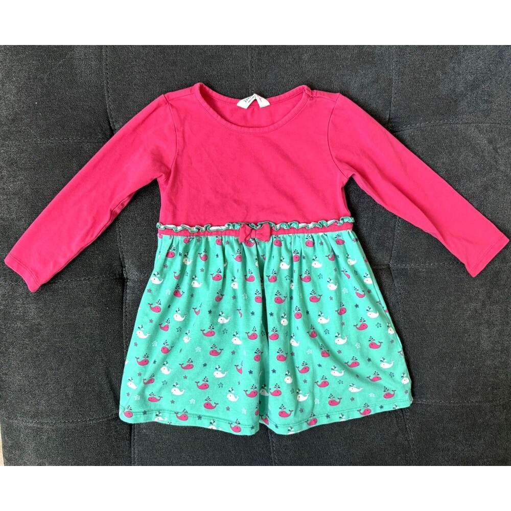 Beebay 3900A or "Beebay Turquoise & Hot Pink Whale Dress"~Size 3